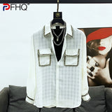 Trendy Splice Thin Dress Shirt