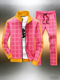 Plaid Stripe Tracksuit