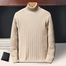 Knitted Striped Turtleneck