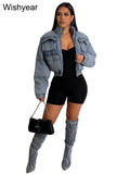 Stand Collar Jean Winter Jacket