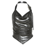Right Shoulder Buckle Tank Top