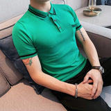 Turn Down Collar Slim Fit Shirt Top