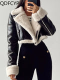 Short Leather Zipper Vintage Jacket