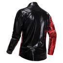 Glossy Split Color  Dress Shirt