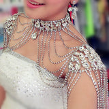 Crystal Wedding Shoulder Chain Necklace