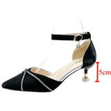 Crystal Cross-tied Heels