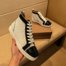 High Top Genuine Leather Rivet Shoes