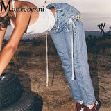 Lace-up Back light Blue  Jeans