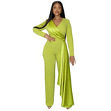 Satin  Wide Leg Romper