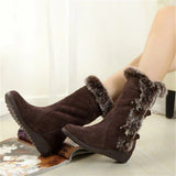 Plush Warm Fur Mid-Calf Boots