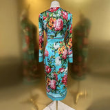 Silk Floral Elegant Dress