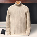 Knitted Striped Turtleneck