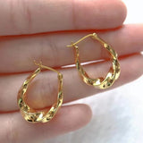 Gold Twisted Earrings