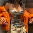 Shiny Metallic Tank Top