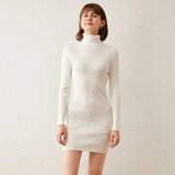 Cashmere Knit Turtleneck Dress