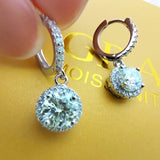 S925 Sterling Silver 1CT 6.5MM Moissanite Earrings