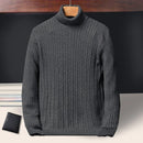 Knitted Striped Turtleneck