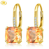 Yellow Citrine 925 Sterling Silver Earrings