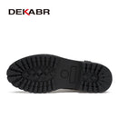 Genuine Leather Buckle Boots