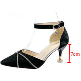 Crystal Cross-tied Heels