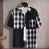 Short Sleeve Plaid Dress Shirt
