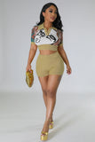 Lady Face print Short Set