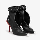 Belt Buckle Front ZipperHigh Heels