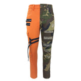 Straight Orange And Camo Jeans