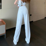 High Waisted Straight Leg Jeans