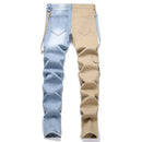 Spilt Strap Cargo Jeans