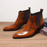 Leather Slip on Boots