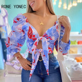 Double Tie Crop Blouse Top