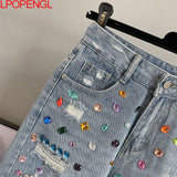 Studded Beaded Shorts