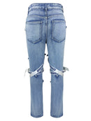 Slim Fit Multi Straps Jeans