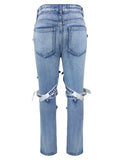 Slim Fit Multi Straps Jeans