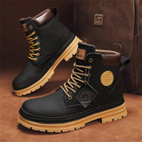 CYYTL Split Leather Martin Boots