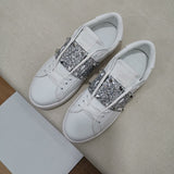 Genuine Leather Rivet Sneakers
