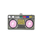 Boom Box crystal clutch