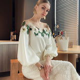 Mesh Floral Blouse Vintage Top