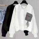 Pocket O-Neck Sweatshirt