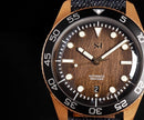 Jeans Strap Wood Grain Watch