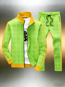 Plaid Stripe Tracksuit