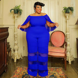 Plus Size Elegant Mesh Romper