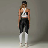 Tight Fit Front Cross Sports Leggings Set