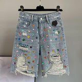 Studded Beaded Shorts