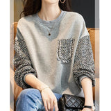 Fleece Sleeve Thick Cotton Sweatshirt