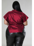 Plus Size Side Tied Top