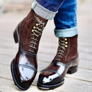 Bullock Flock Lace-up Round Toe Boots
