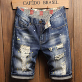 Ripped Patch Vintage Jean Shorts