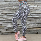 Striped Butterfly High Waist Leggings